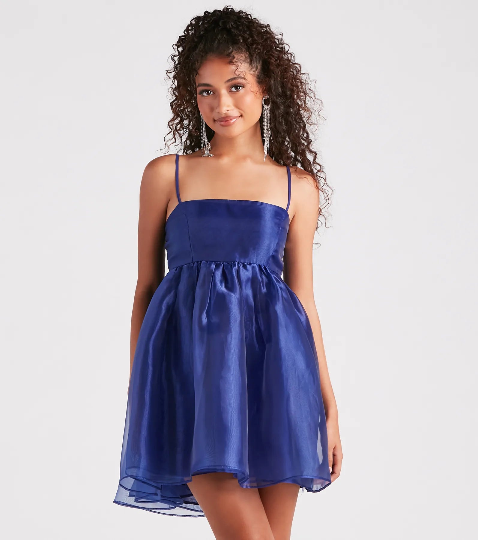 Harlow Square Neck Babydoll Party Dress