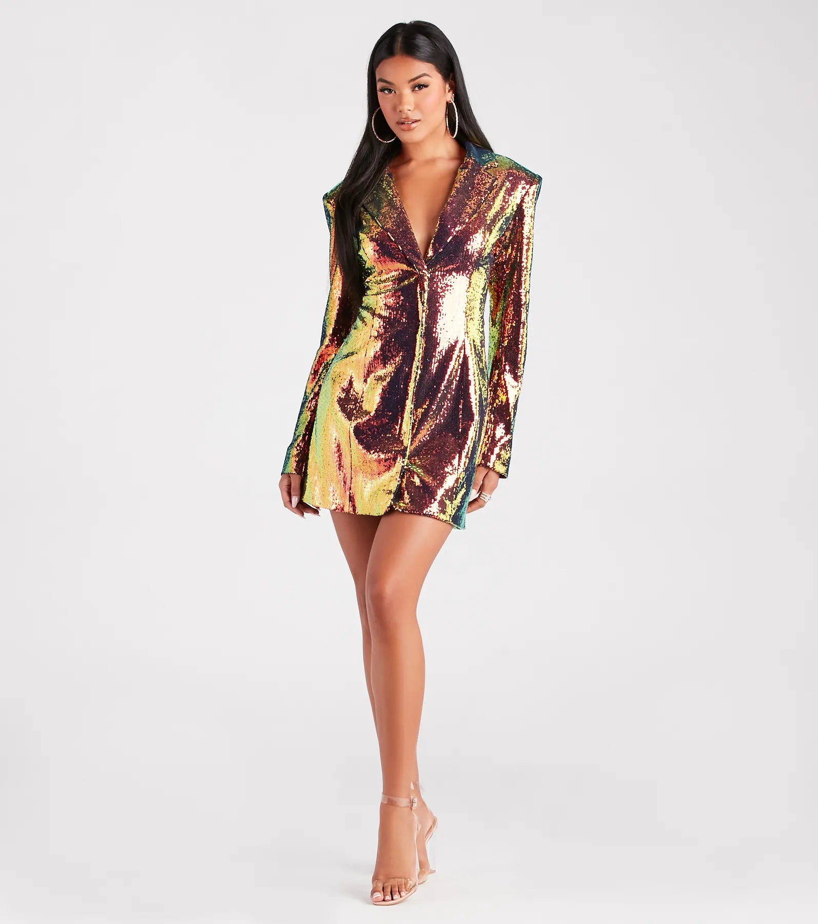 Kristina Sequin Blazer Mini Party Dress