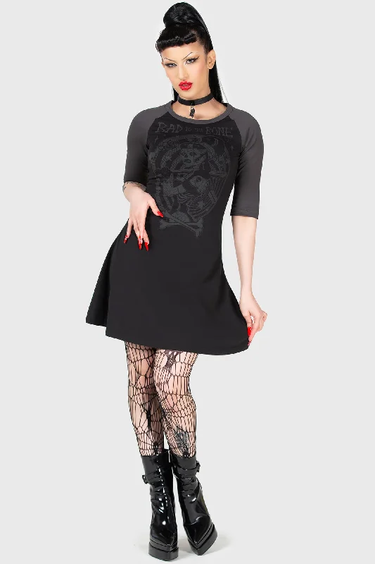 Bad 2 The Bone Raglan Dress