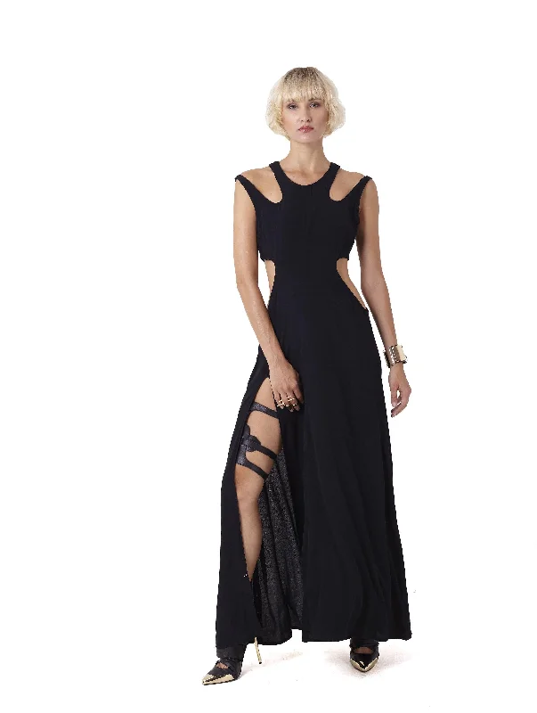 Falline black long Dress