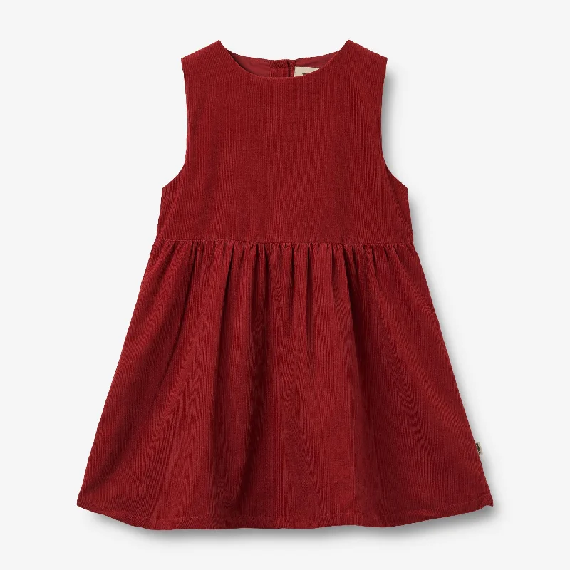 Dress Corduroy Thelma - cherry red