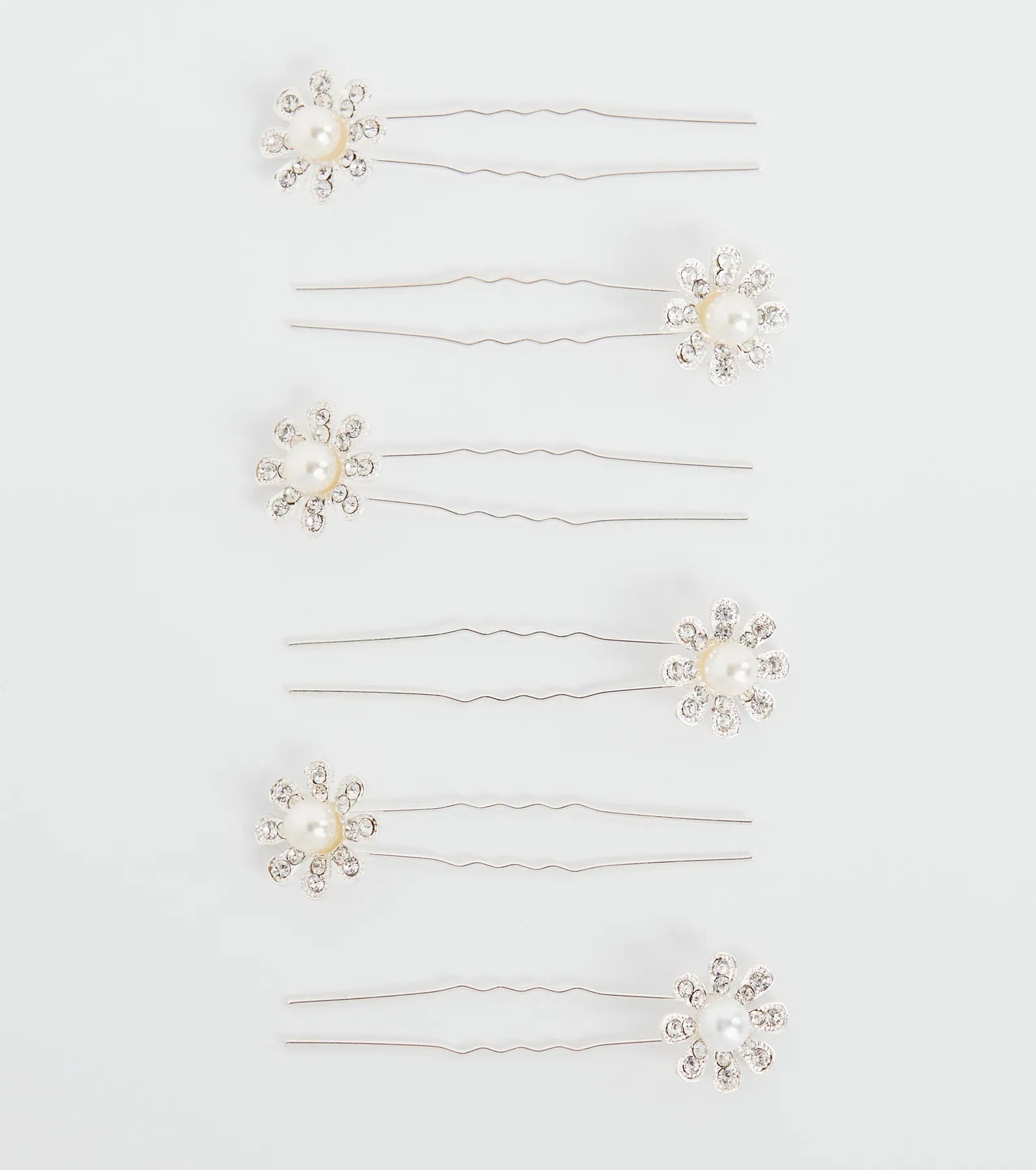 Elegant And Chic Pearl Flower Barrette Set