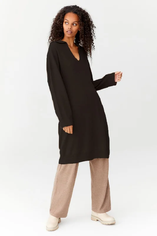 Oversized Knit Collar Dress