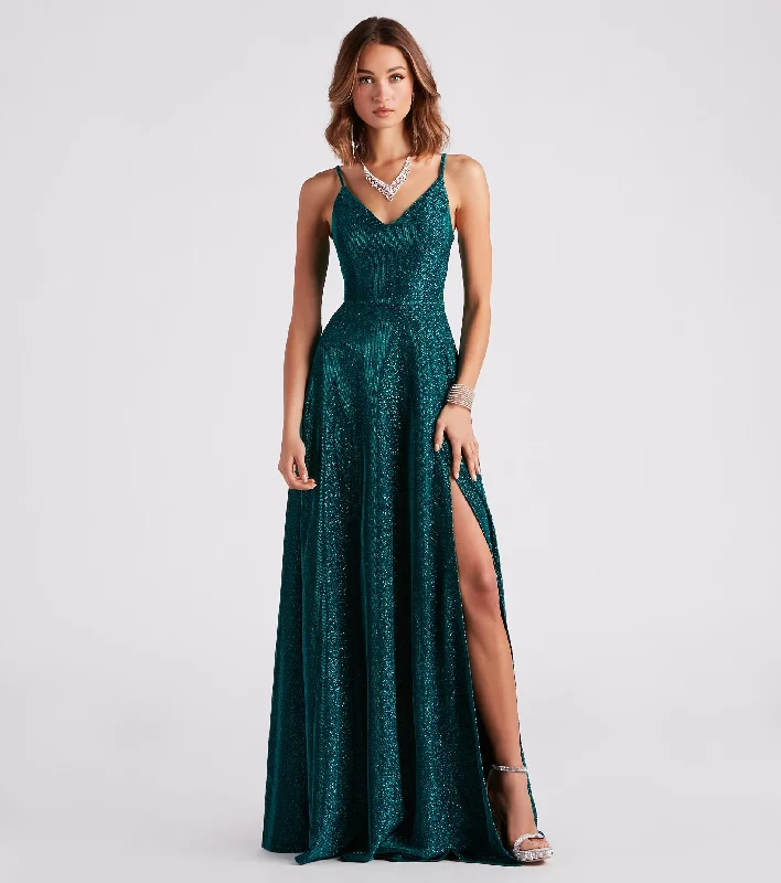 Mckenna Formal Glitter A-Line Dress