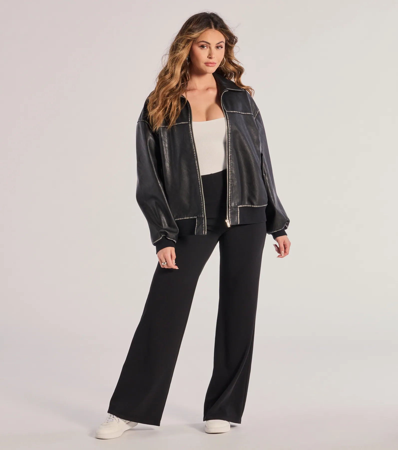 Nine To Five Straight-Leg Crepe Trouser Pants