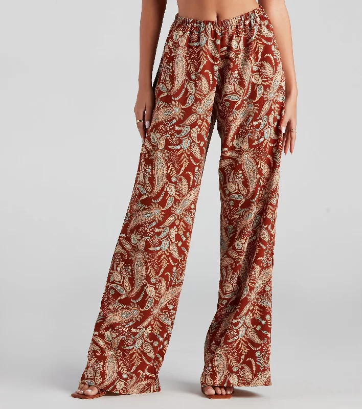 Palisades Paisley High Rise Pants