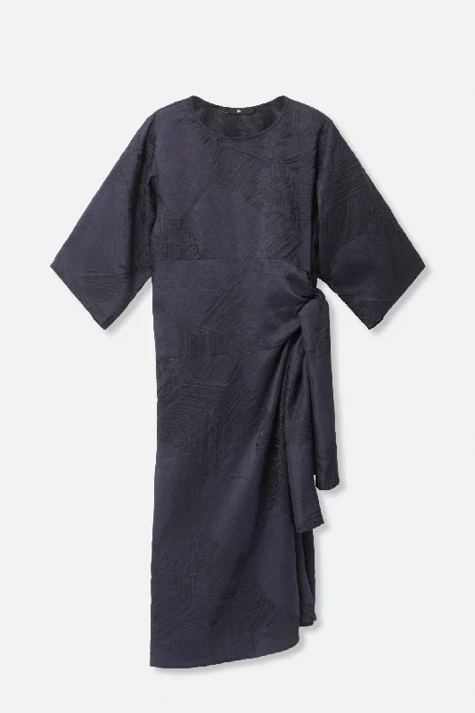 MAYA SIDE TIE DRESS IN LINEN-SILK