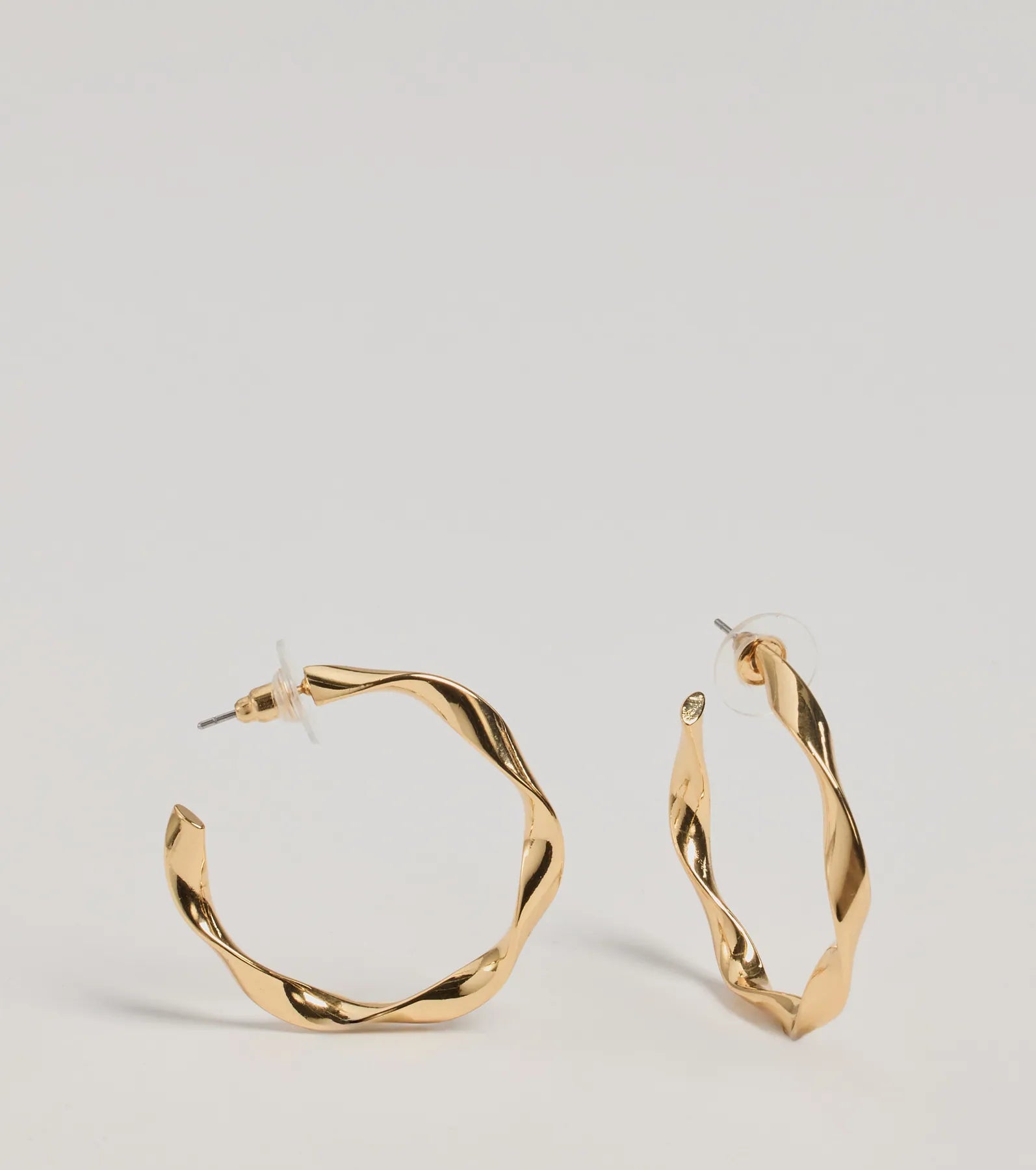 Stunning Glam Twist Hoop Earrings