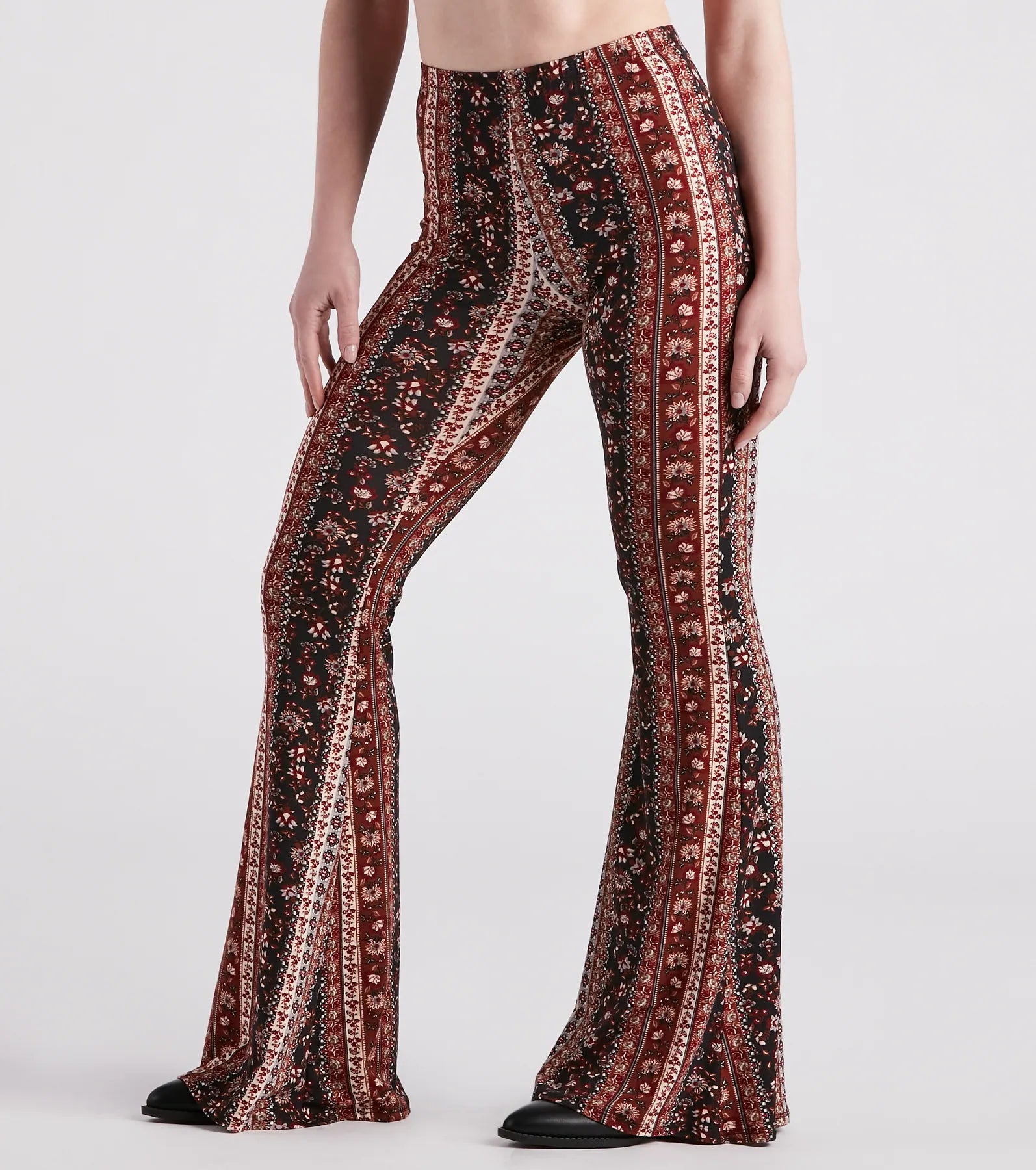 Trendy Gal Floral Boho Flare Pants