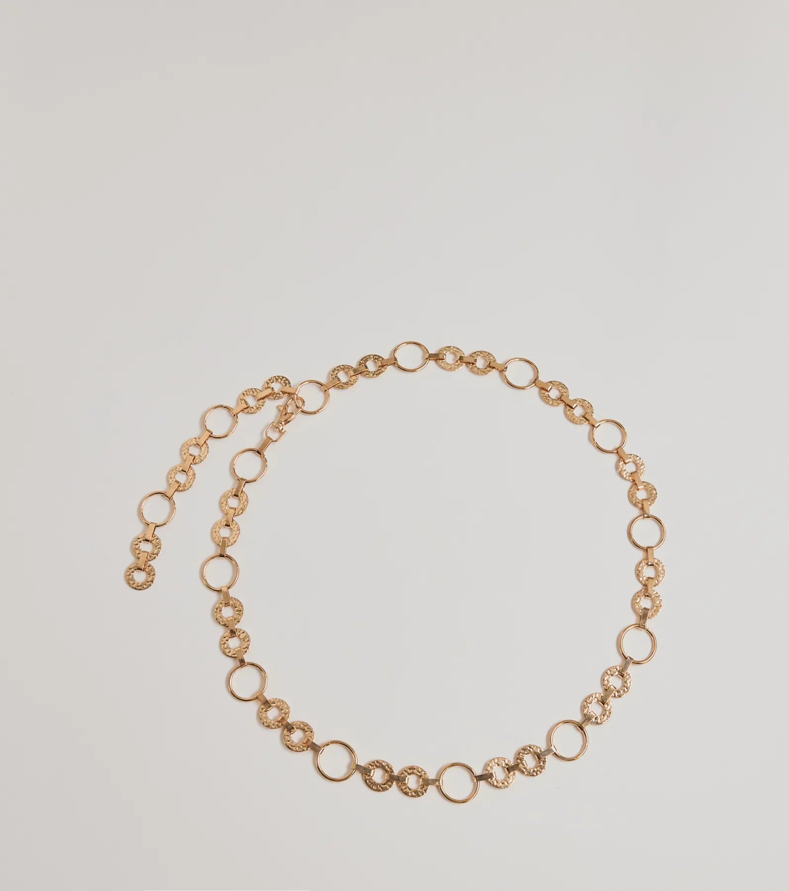 Trendy Vibes Textured O-Ring Chain Belt