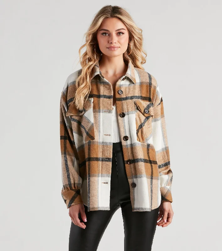 True And Trendy Plaid Shacket