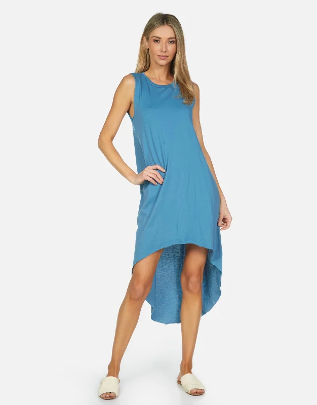 Walt LE Teal Sky High Low Dress