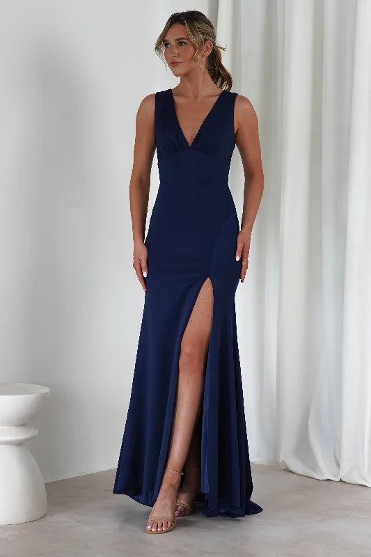 Kleo Bodycon Gown | Dark Navy