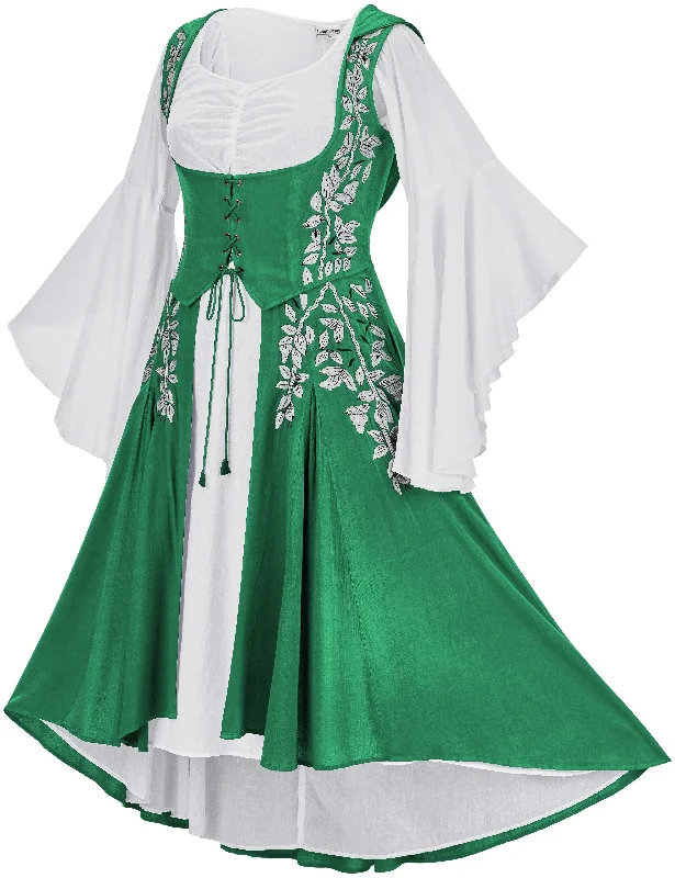 Tauriel Maxi Set Limited Edition Emerald Green Silver Embroidery