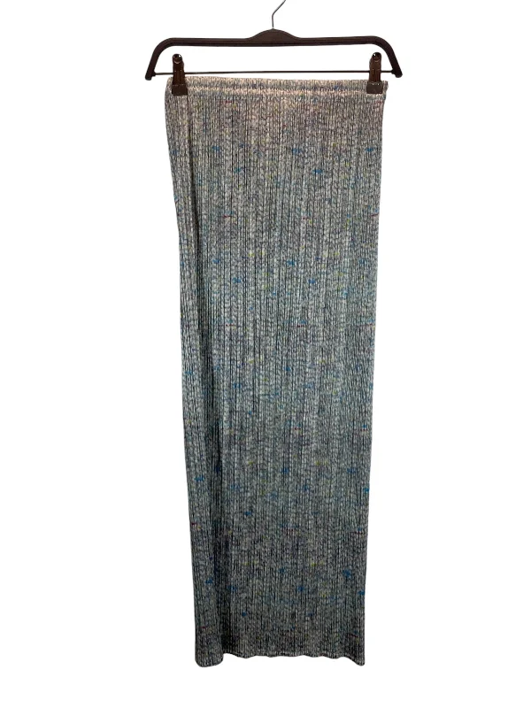 PLEATS PLEASE ISSEY MIYAKE/Long Skirt/2/Blue/Polyester/PP12-JG456