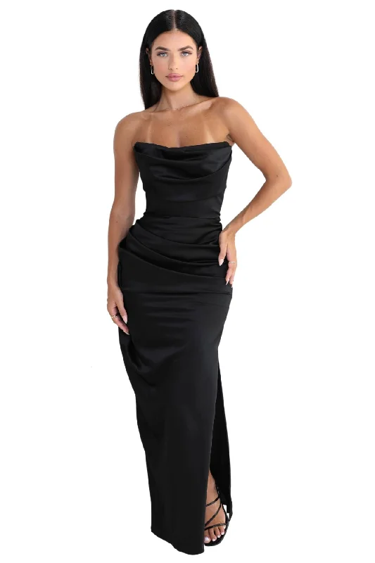 HOUSE OF CB Adrienne Corset Maxi (Black) - RRP $419