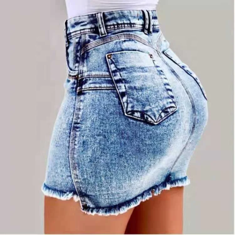 Summer Girls High Waist Denim Shorts Jeans Women Shorts  Push Up Skinny Slim Denim Short Skirts and Hot sale