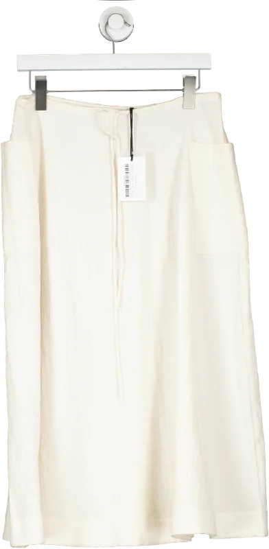 Casa Raki Cream Sol Midi Skirt UK XS