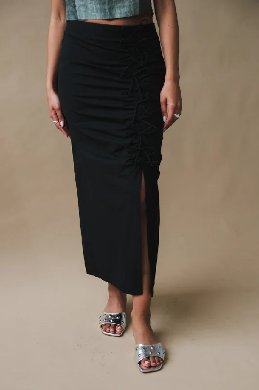 DRAPEY MELANGE MIDI SKIRT